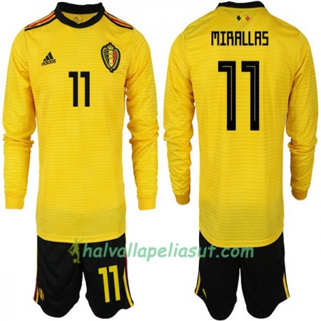 Jalkapallo Pelipaidat Belgia MIRALLAS 11 Lasten World Cup 2018 Vieraspaita Pitkähihainen